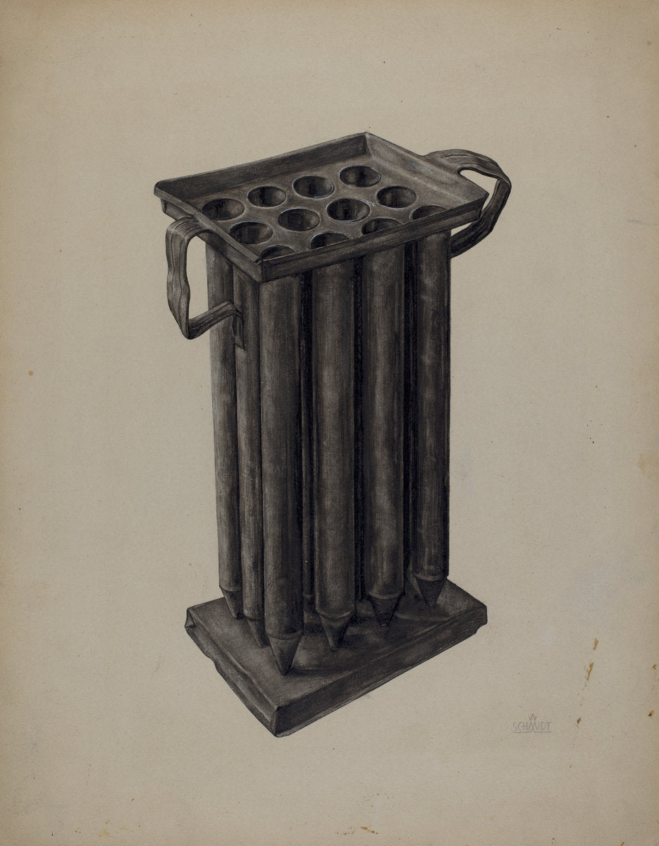 Candle Mold by William Schmidt (American, active c. 1935), 16X12"(A3)Poster Print