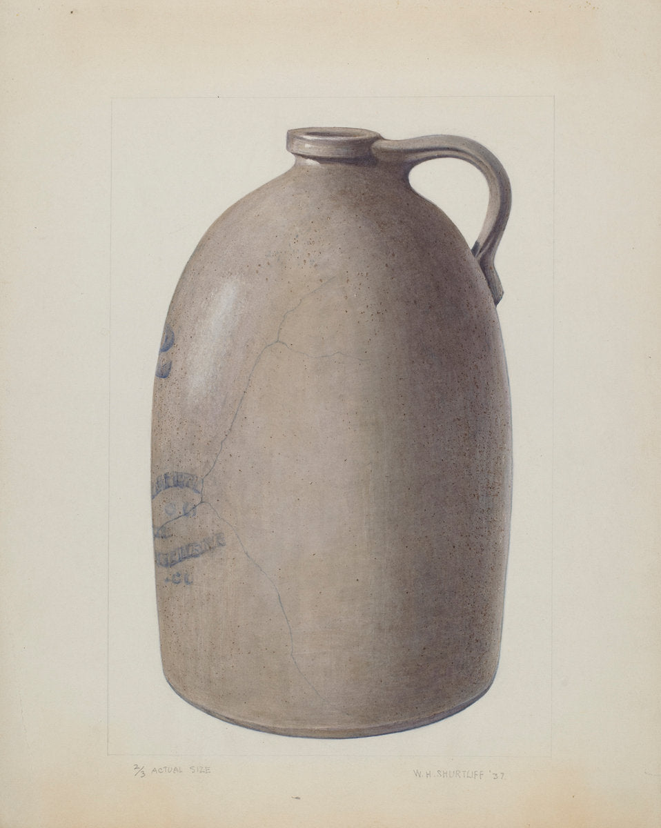 Stone Jug by Wilford H. Shurtliff (American, active c. 1935), 16X12"(A3)Poster Print
