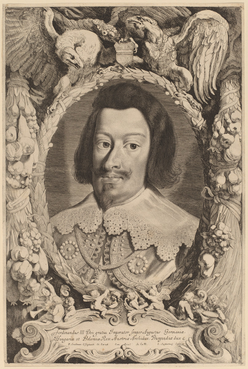 Emperor Ferdinand III by Jonas Suyderhoff after Pieter Claesz Soutman (Dutch, c. 1613 - 1686), 16X12"(A3)Poster Print