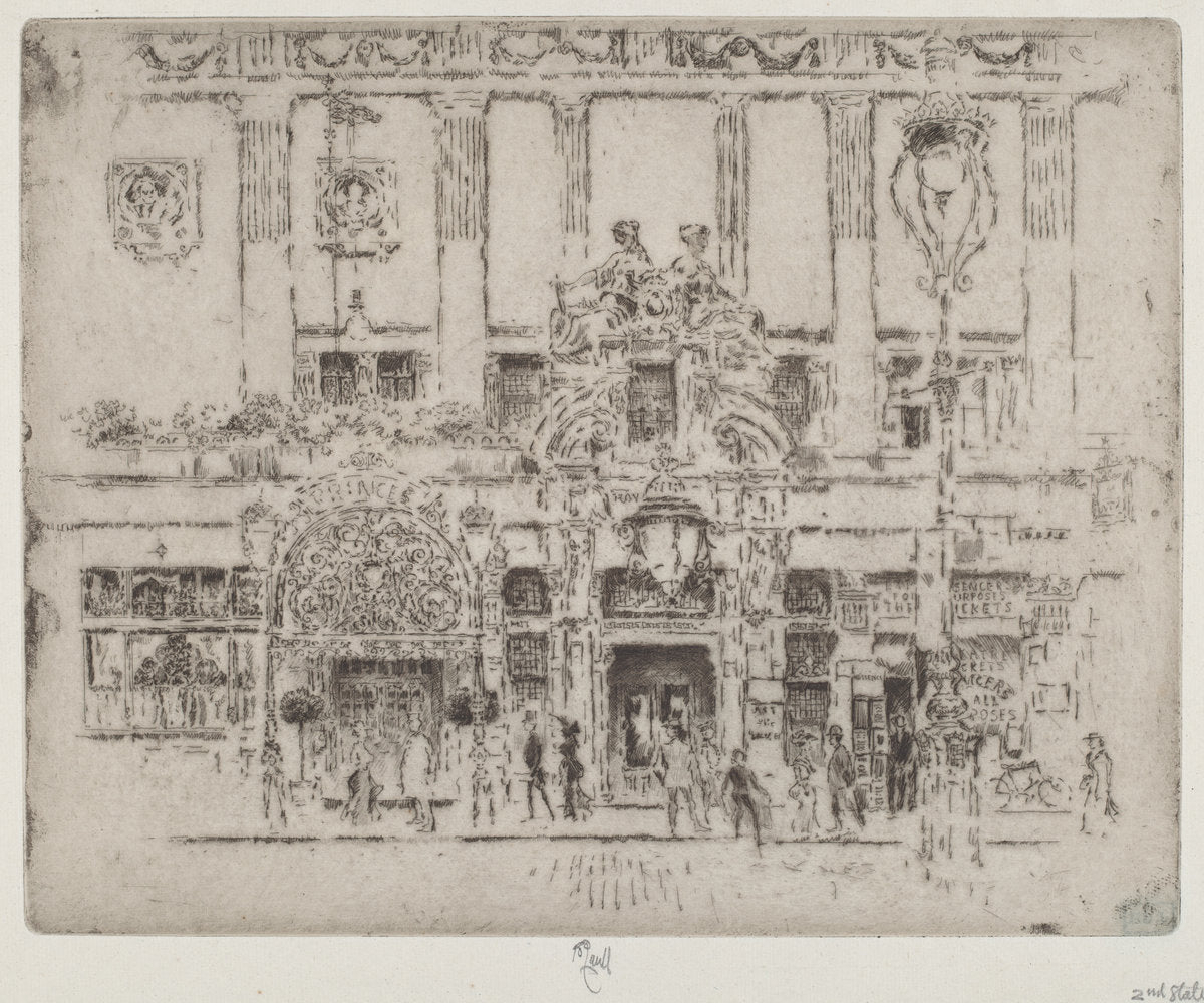 The Institute, Piccadilly by Joseph Pennell (American, 1857 - 1926), 16X12"(A3)Poster Print