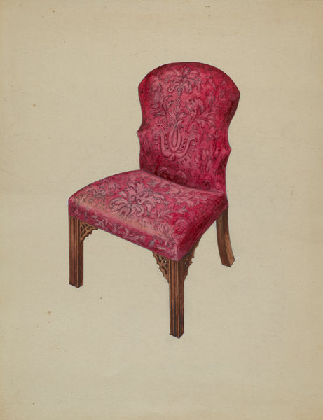 Side Chair by Arthur Johnson (American, active c. 1935), 16X12"(A3)Poster Print