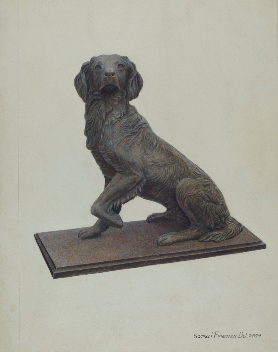 Cast Iron Dog by Samuel Fineman (American, active c. 1935), 16X12"(A3)Poster Print
