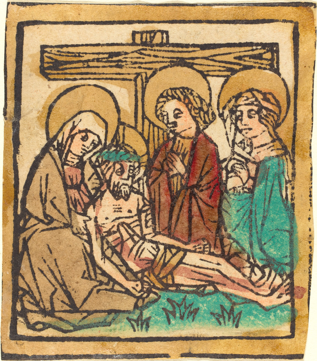 c. 1460 by German 15th Century (The Lamentation), 16X12"(A3)Poster Print