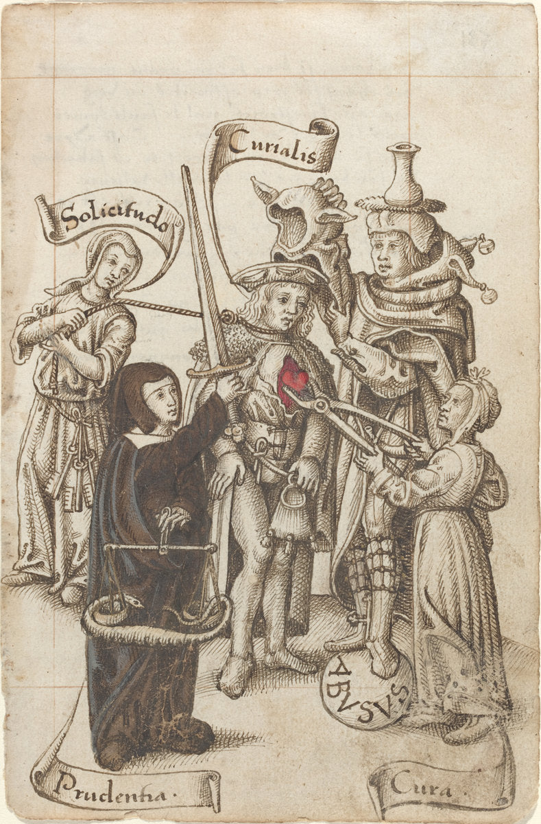 c. 1512/1515 by French early 16th Century ("Do Not Eat Your Heart out" [fol. 22 recto]), 16X12"(A3)Poster Print