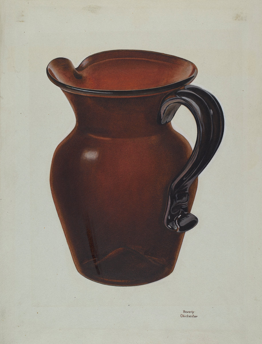 Pitcher by Beverly Chichester (American, active c. 1935), 16X12"(A3)Poster Print