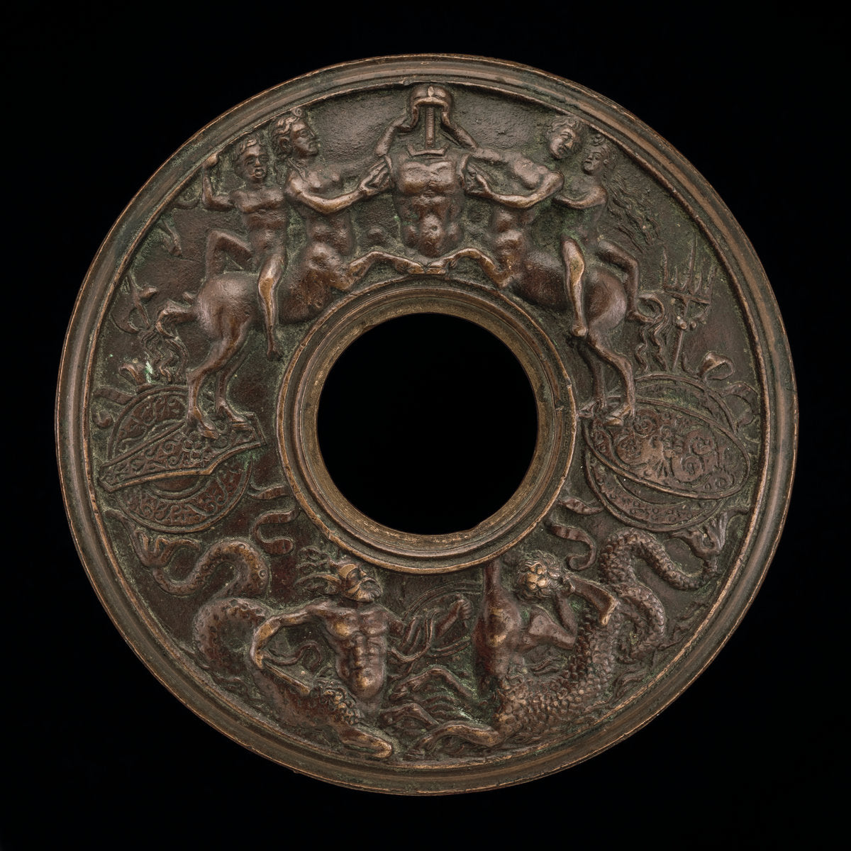 A Frieze of Centaurs and Tritons by Attributed to Master IO.F.F. (Italian, active 1468/1484), 16X12"(A3)Poster Print