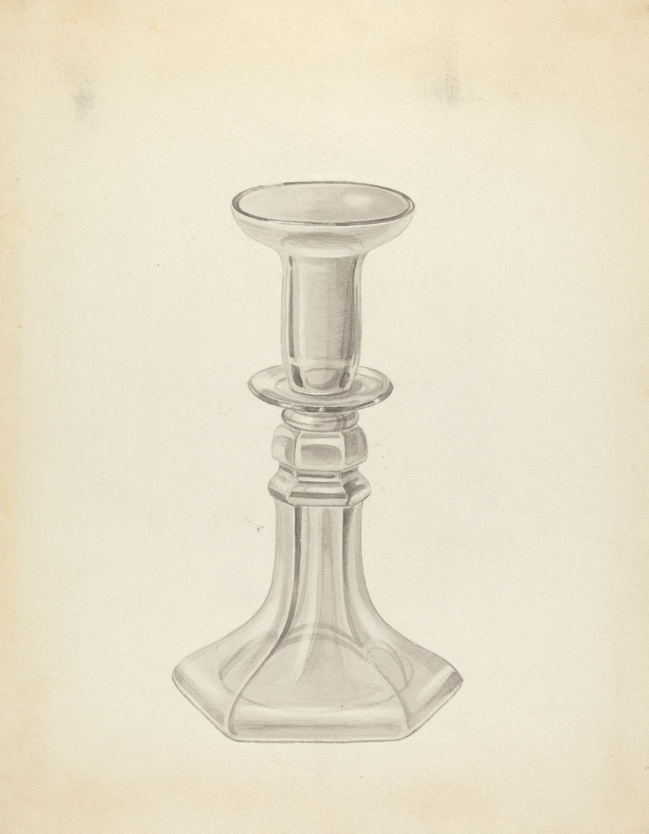 Candlestick by John Fisk (American, active c. 1935), 16X12"(A3)Poster Print