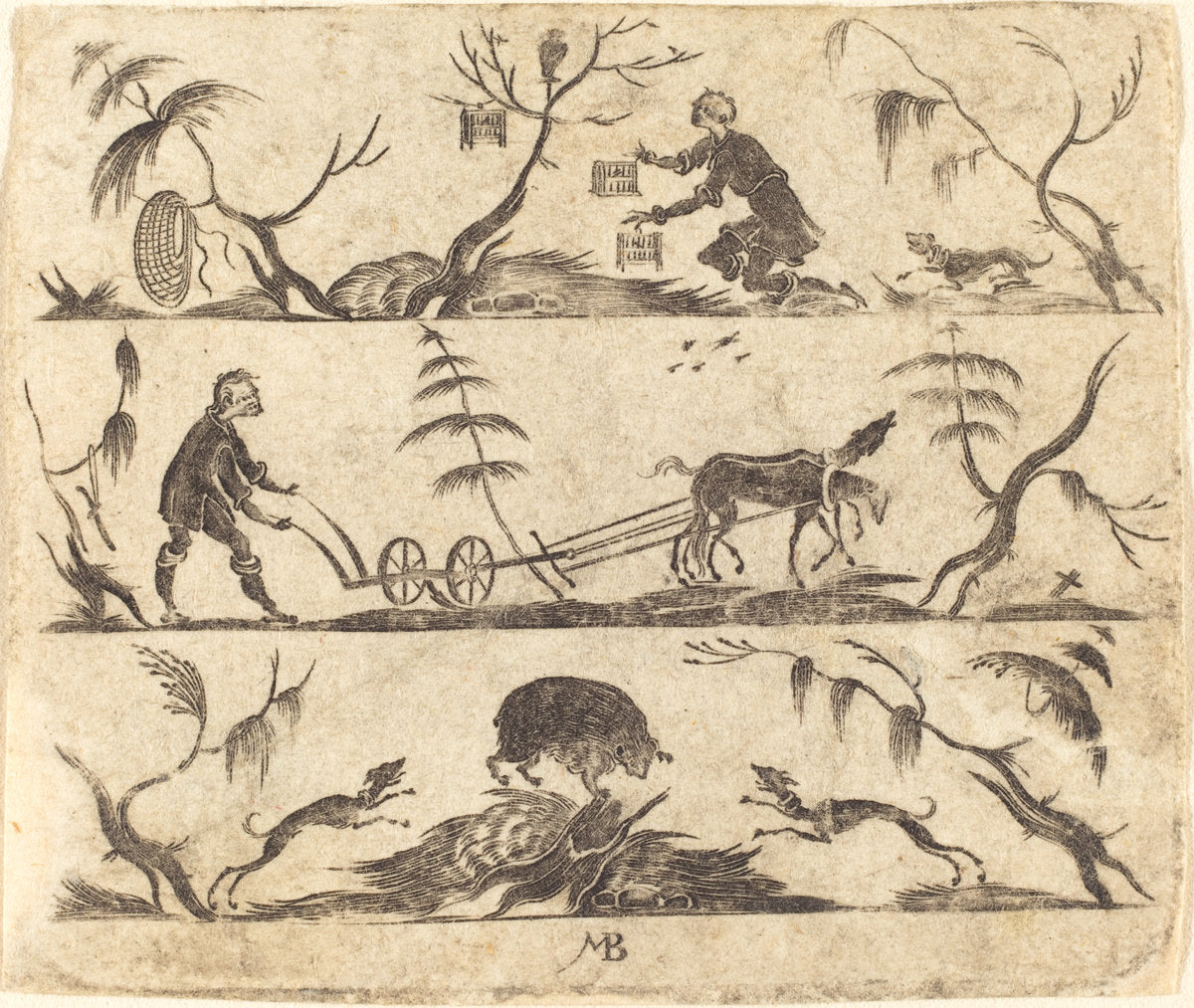 Ornament by Mathias Beutler (German, active c. 1582 - active 1614), 16X12"(A3)Poster Print