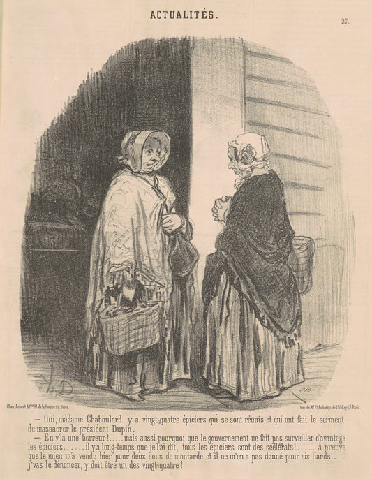 Oui, Madame Chaboulard ... by Honoré Daumier (French, 1808 - 1879), 16X12"(A3)Poster Print