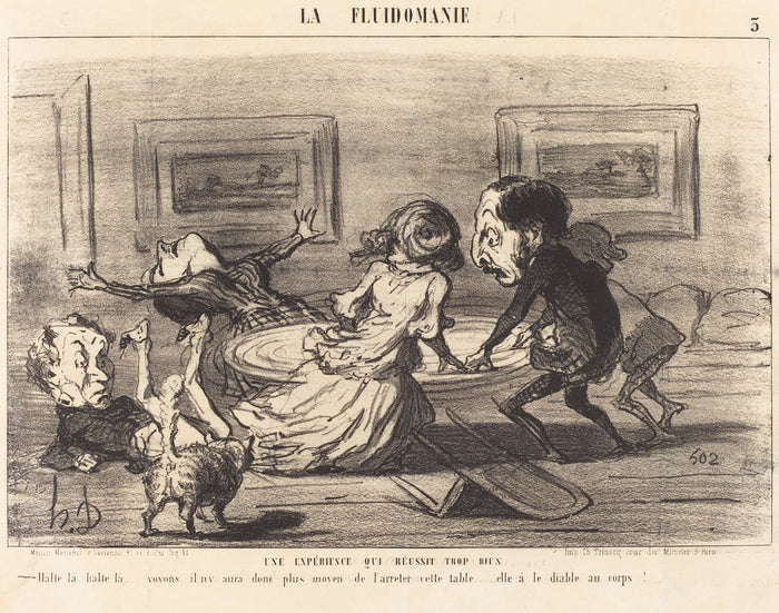 Expérience qui réussit trop bien by Honoré Daumier (French, 1808 - 1879), 16X12