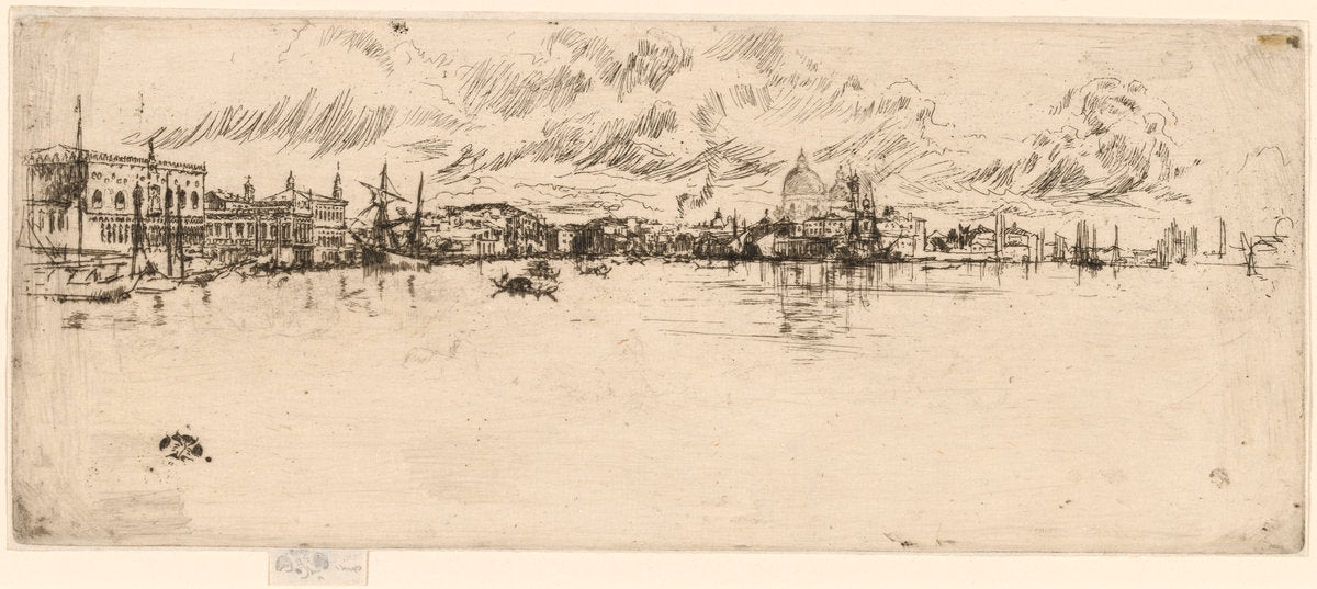 Long Venice by James McNeill Whistler (American, 1834 - 1903), 16X12"(A3)Poster Print