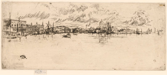 Long Venice by James McNeill Whistler (American, 1834 - 1903), 16X12"(A3)Poster Print