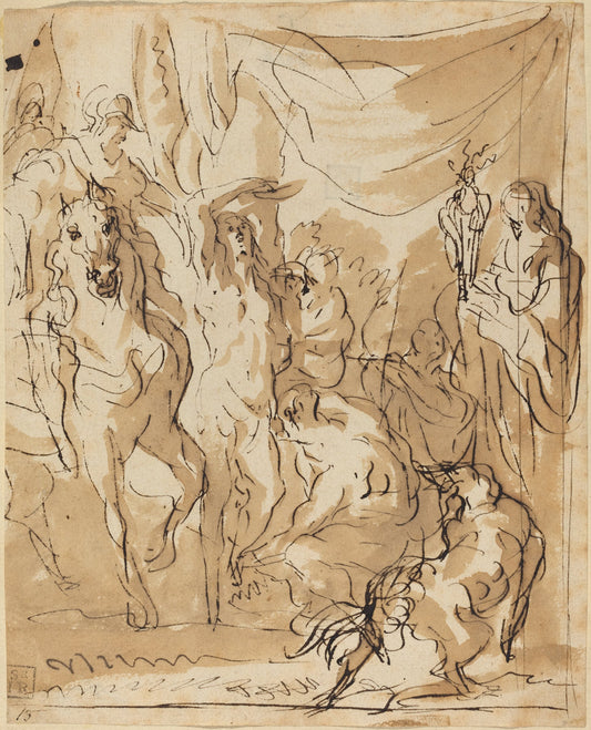 The Martyrdom of Saint Sebastian by Jacob Jordaens (Flemish, 1593 - 1678), 16X12"(A3)Poster Print