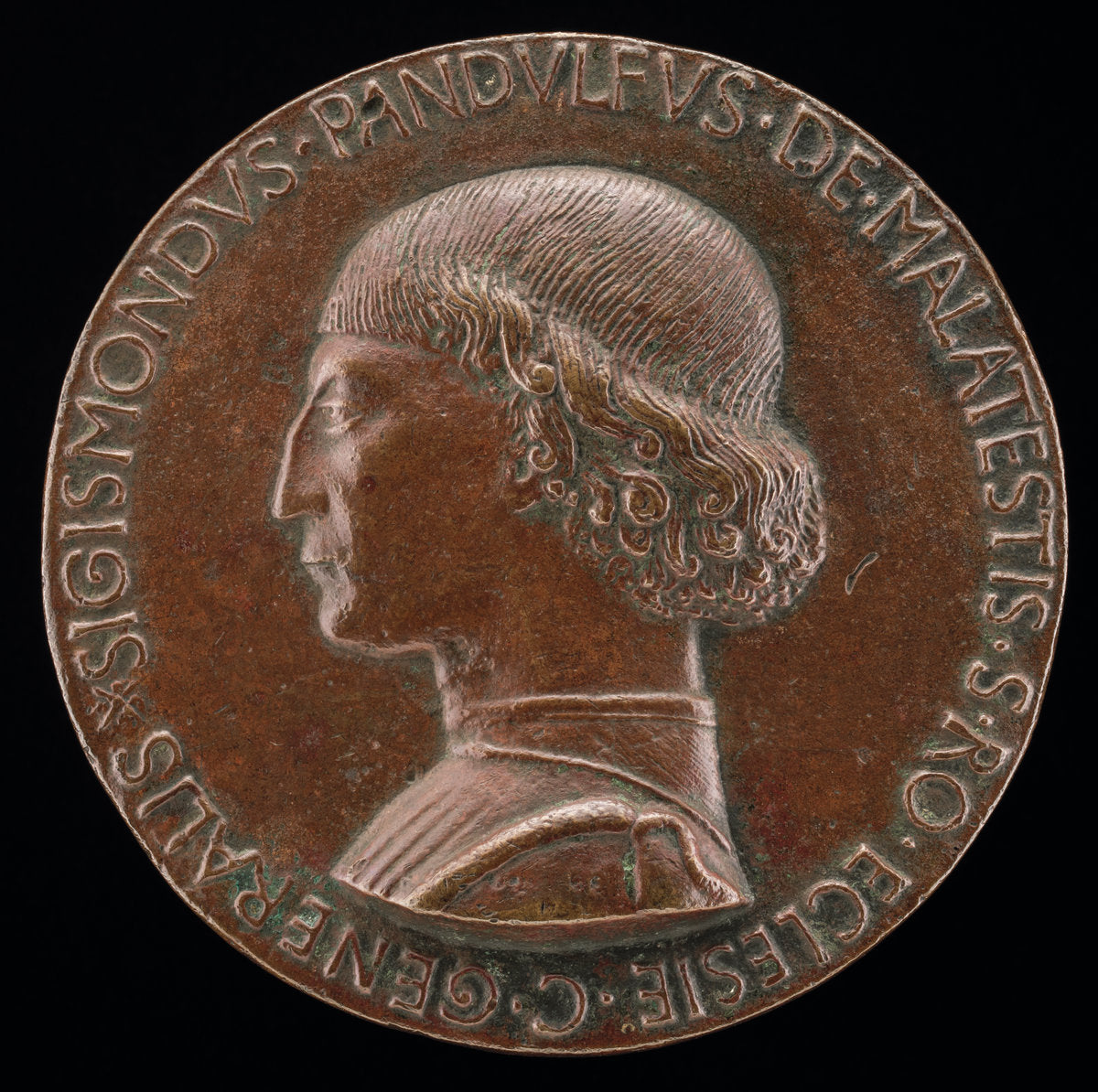 Sigismondo Pandolfo Malatesta, 1417-1468, Lord of Rimini and Fano [obverse] by Matteo de' Pasti (Italian, c. 1420 - 1467/1468), 16X12"(A3)Poster Print