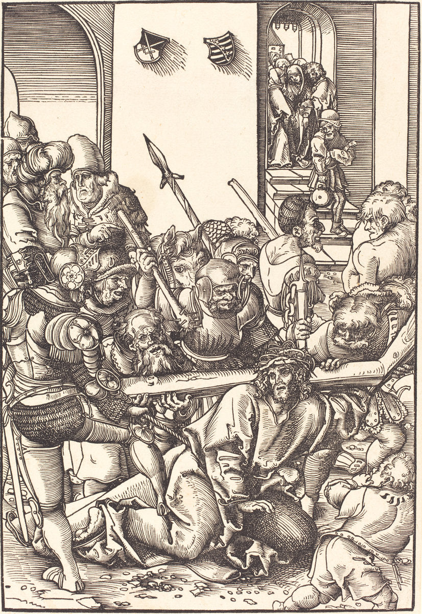 Christ Bearing the Cross by Lucas Cranach the Elder (German, 1472 - 1553), 16X12"(A3)Poster Print