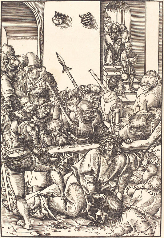 Christ Bearing the Cross by Lucas Cranach the Elder (German, 1472 - 1553), 16X12"(A3)Poster Print