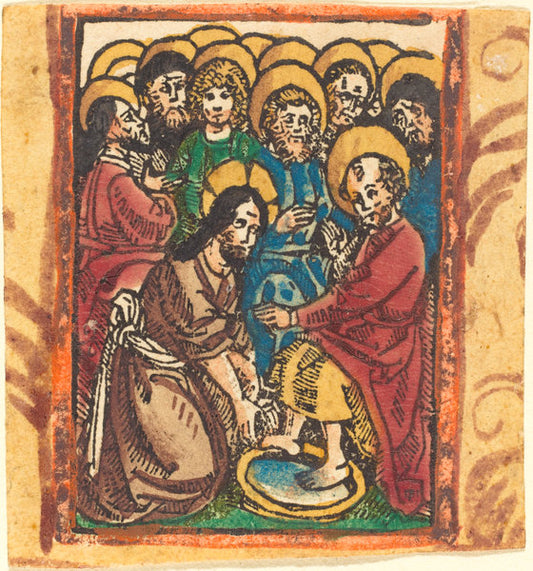 c. 1490/1500 by German 15th Century (Christ Washing the Feet of the Apostles), 16X12"(A3)Poster Print