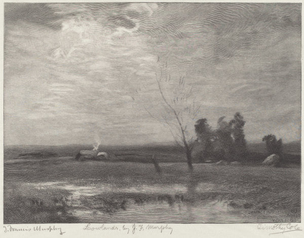 Lowlands by Timothy Cole after John Francis Murphy (American, 1852 - 1931), 16X12"(A3)Poster Print
