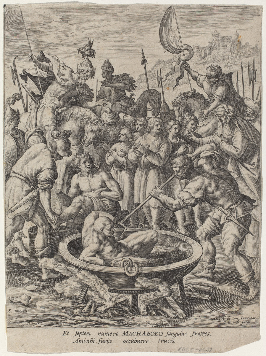 History of the Maccabees by Crispijn van de Passe I after Maarten de Vos (Dutch, c. 1565 - 1637), 16X12"(A3)Poster Print