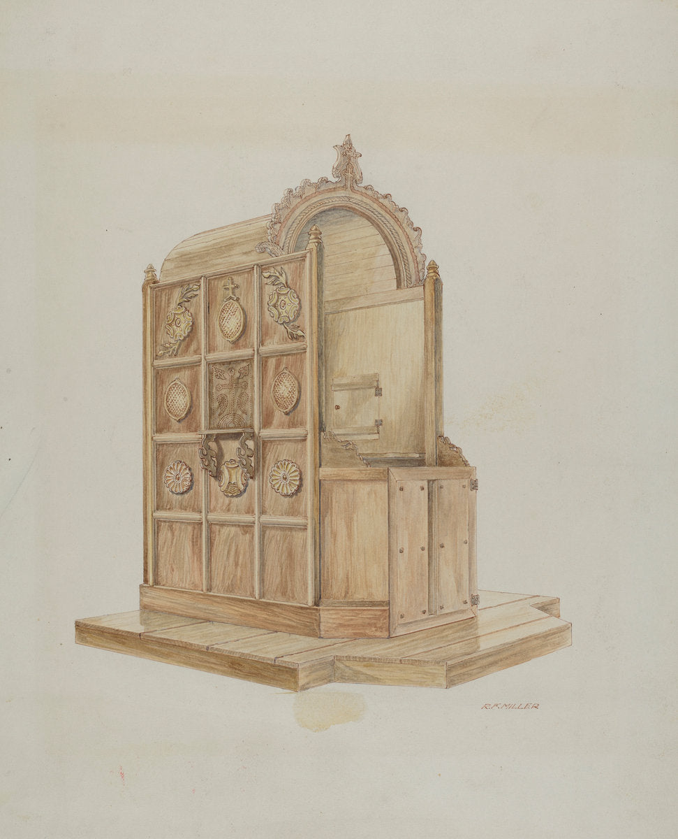 Confessional by Randolph F. Miller (American, active c. 1935), 16X12"(A3)Poster Print