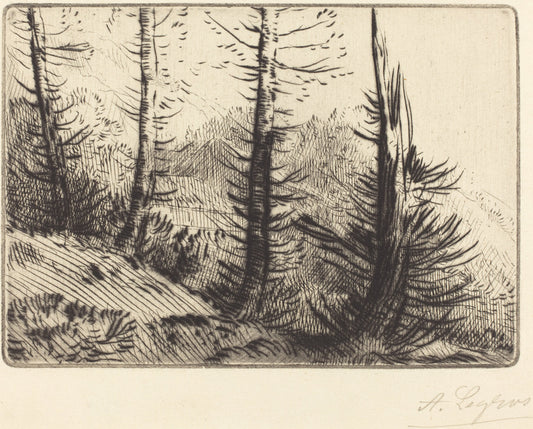 In the Pyrenees (Dans les Pyrenees) by Alphonse Legros (French, 1837 - 1911), 16X12"(A3)Poster Print