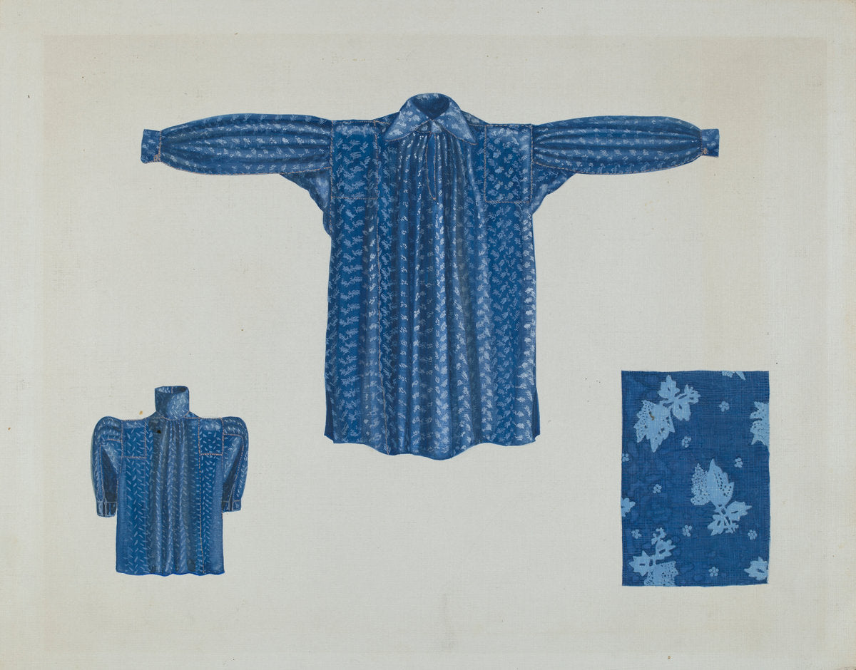 Man's Work Shirt by Verna Tallman (American, active c. 1935), 16X12"(A3)Poster Print