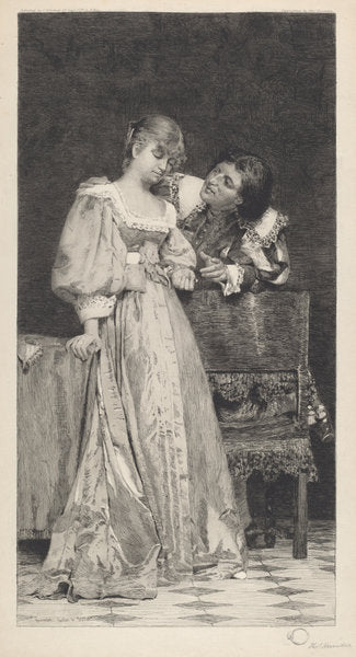 The Wedding Ring by Thomas Hovenden (American, 1840 - 1895), 16X12"(A3)Poster Print