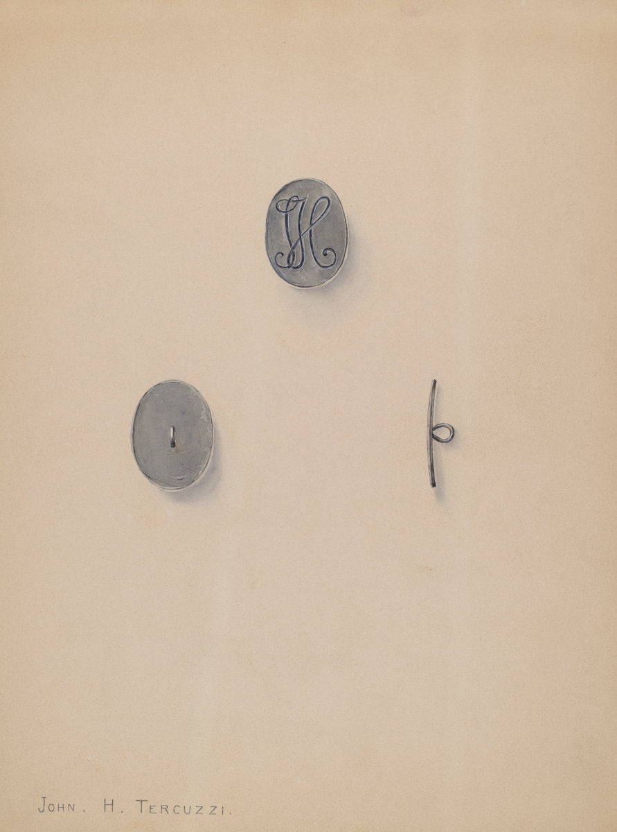 Button by John H. Tercuzzi (American, active c. 1935), 16X12"(A3)Poster Print