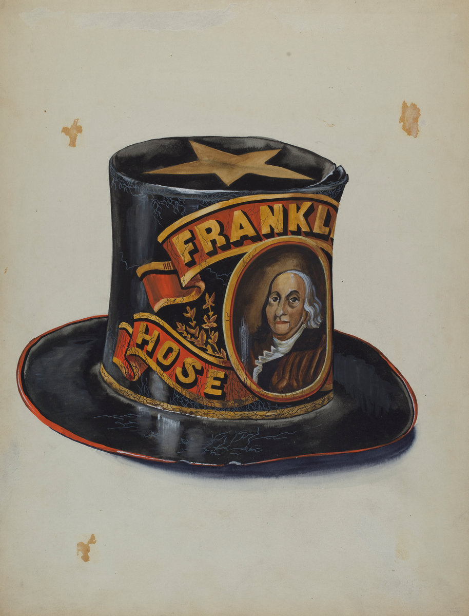 Fireman's Hat by Page Coffman (American, active c. 1935), 16X12"(A3)Poster Print