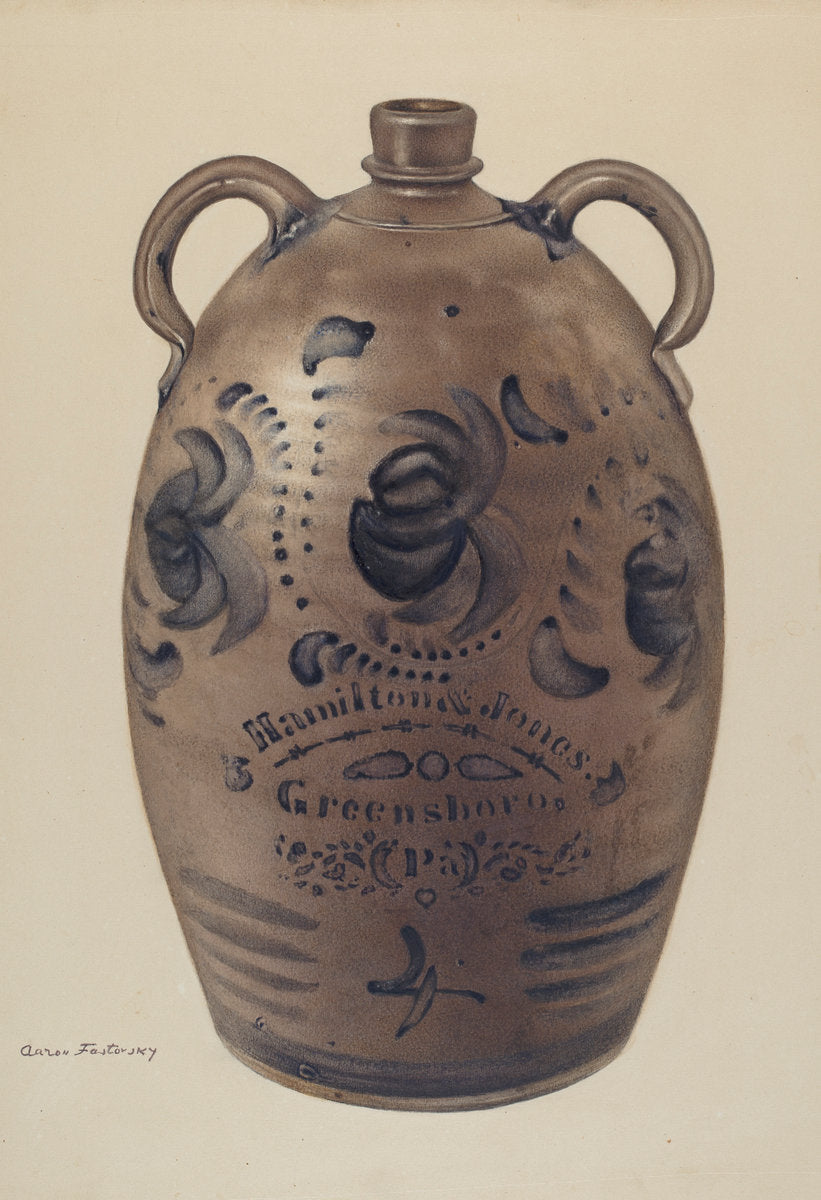 Jug by Aaron Fastovsky (American, active c. 1935), 16X12"(A3)Poster Print