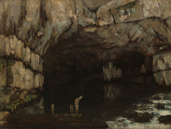 La Grotte de la Loue by Gustave Courbet (French, 1819 - 1877), 16X12"(A3)Poster Print