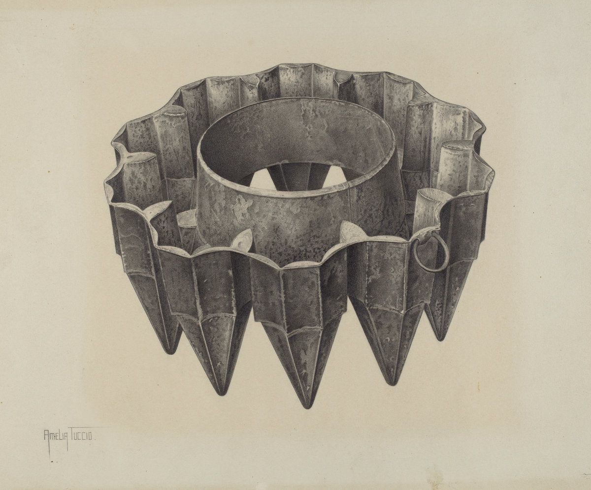 Cake Mold by Amelia Tuccio (American, active c. 1935), 16X12"(A3)Poster Print