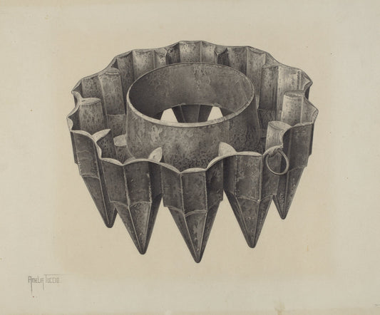 Cake Mold by Amelia Tuccio (American, active c. 1935), 16X12"(A3)Poster Print