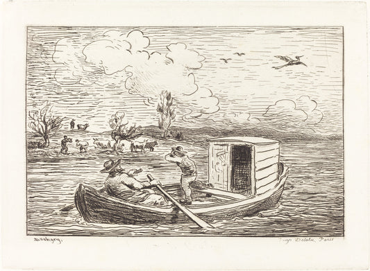Cambronne's Word (Le Mot de Cambronne) by Charles-François Daubigny (French, 1817 - 1878), 16X12"(A3)Poster Print