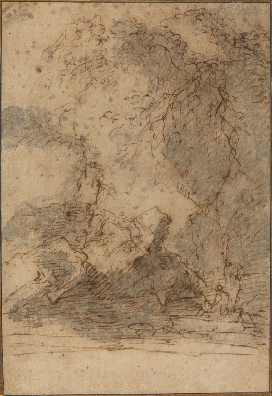 Landscape by Salvator Rosa (Neapolitan, 1615 - 1673), 16X12"(A3)Poster Print