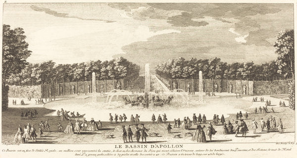 Le Bassin d'Apollon by Jean-Baptiste Rigaud (French, active 1752/1761), 16X12"(A3)Poster Print