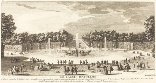 Le Bassin d'Apollon by Jean-Baptiste Rigaud (French, active 1752/1761), 16X12"(A3)Poster Print