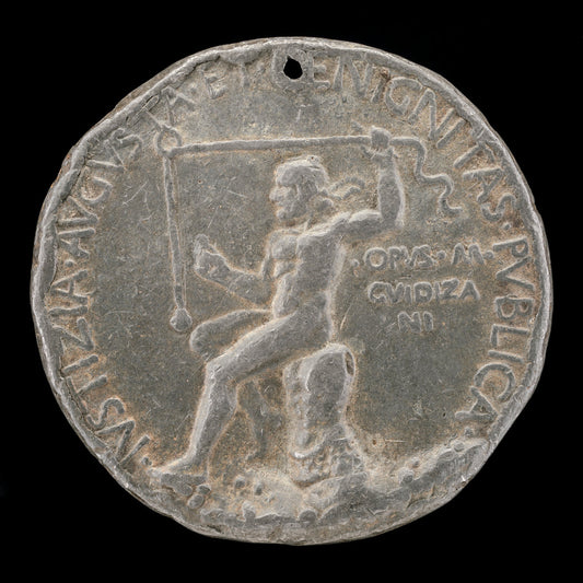 Laureate Figure Holding a Plummet Line [reverse] by Marco Guidizani (Italian, active 1454/1462), 16X12"(A3)Poster Print