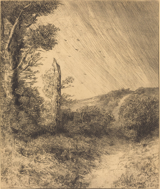 Gust of Wind (Le coup de vent) by Alphonse Legros (French, 1837 - 1911), 16X12"(A3)Poster Print