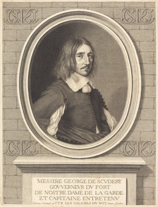 Georges de Scudery by Robert Nanteuil (French, 1623 - 1678), 16X12"(A3)Poster Print