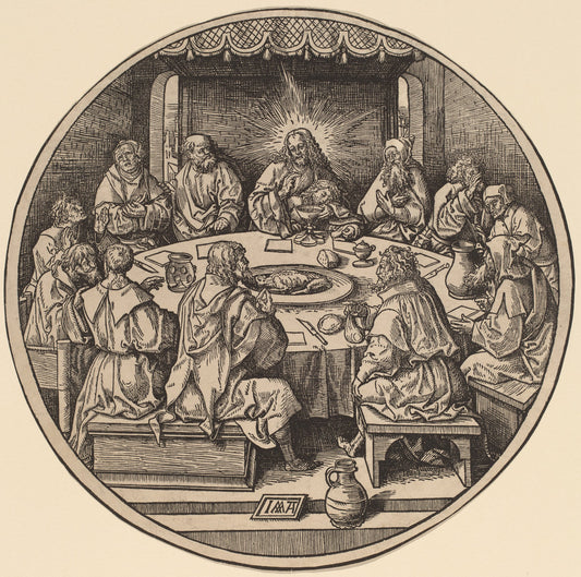 The Last Supper by Jacob Cornelisz van Oostsanen after Albrecht Dürer (Netherlandish, 1470 or before - 1533), 16X12"(A3)Poster Print