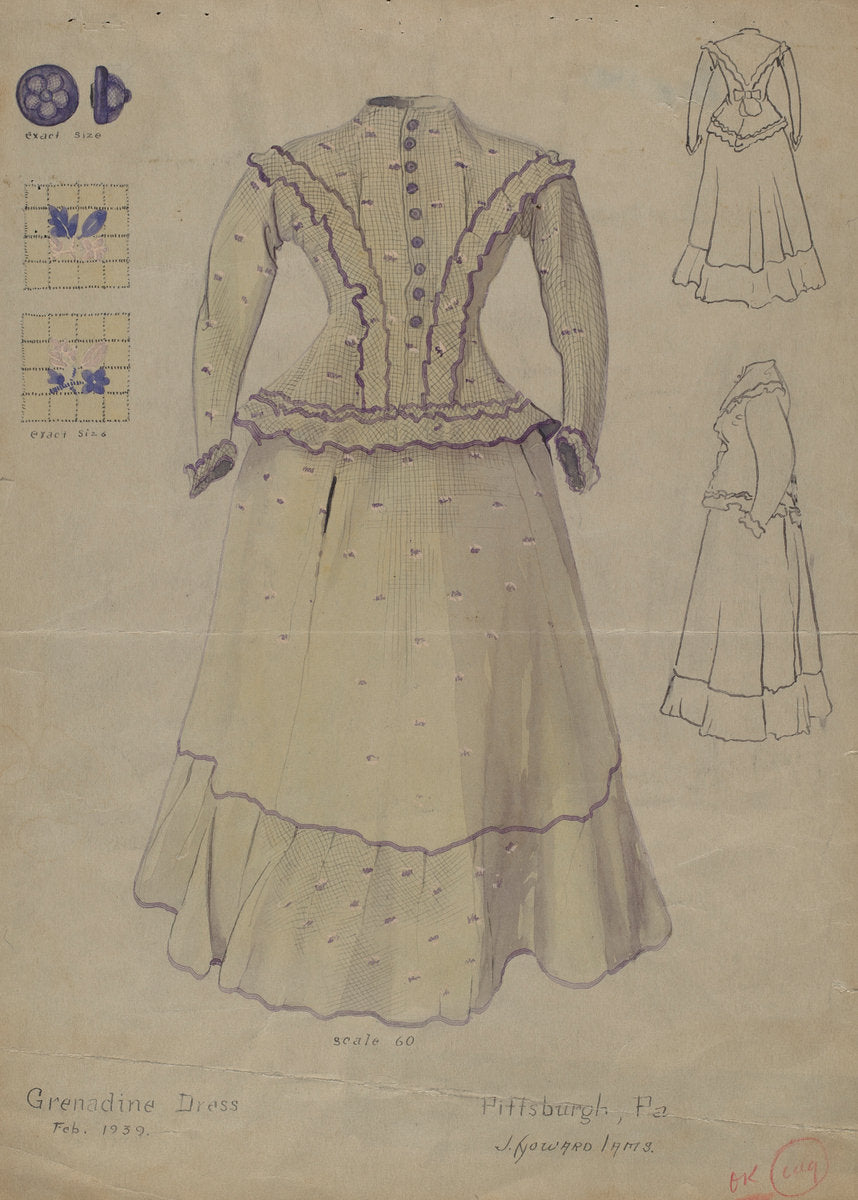Dress by J. Howard Iams (American, active c. 1935), 16X12"(A3)Poster Print