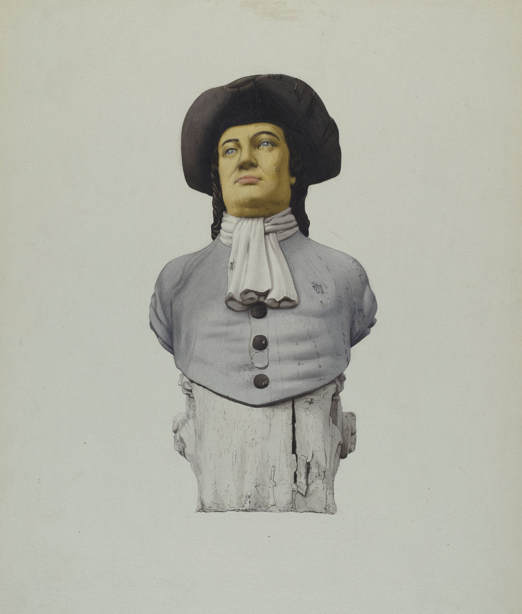 Figurehead: "Quaker" by Elizabeth Moutal (American, active c. 1935), 16X12"(A3)Poster Print