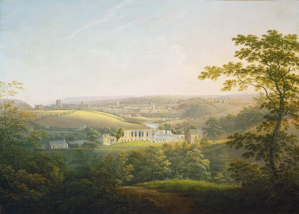 Easby Abbey, near Richmond by George Cuitt the Younger (British, 1779 - 1854), 16X12"(A3)Poster Print