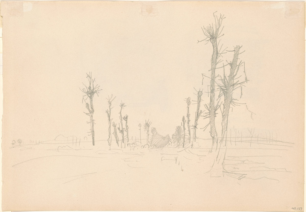 Devastated Landscape [verso] by John Singer Sargent (American, 1856 - 1925), 16X12"(A3)Poster Print