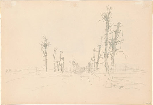 Devastated Landscape [verso] by John Singer Sargent (American, 1856 - 1925), 16X12"(A3)Poster Print
