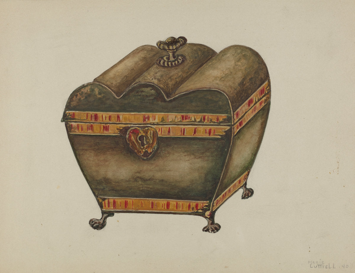 Tea Caddy by Marie Lutrell (American, active c. 1935), 16X12"(A3)Poster Print