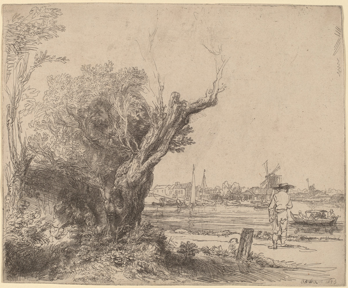 The Omval by Rembrandt van Rijn (Dutch, 1606 - 1669), 16X12"(A3)Poster Print