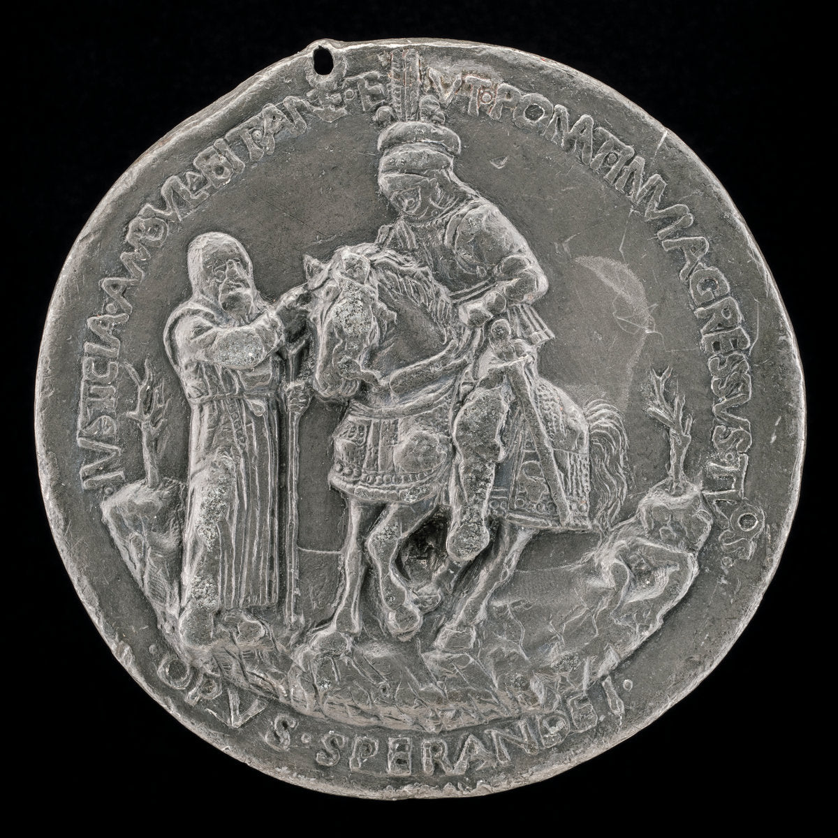 Niccolo da Correggio and a Friar [reverse] by Sperandio (Italian, c. 1425/1428  - c. 1504), 16X12"(A3)Poster Print