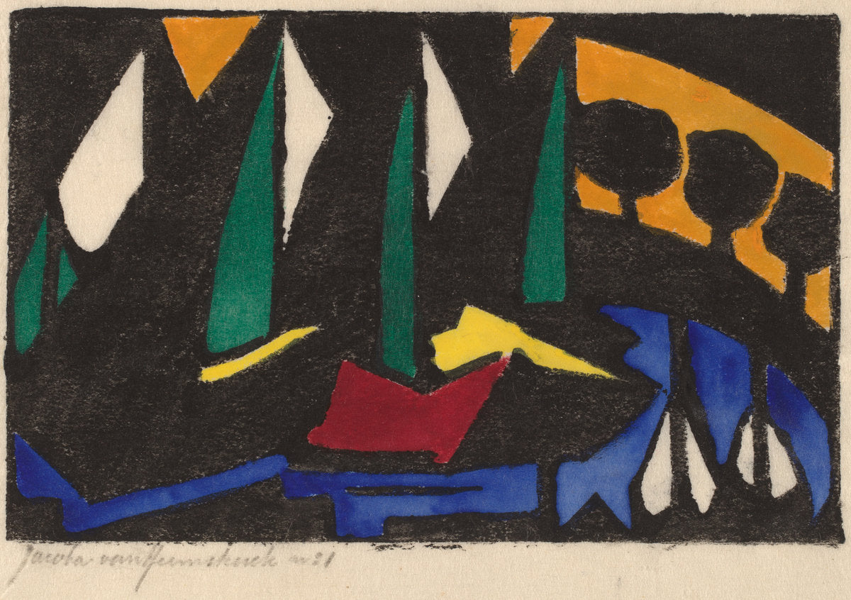 Boat and Trees by Jacoba van Heemskerck van Beest (Dutch, 1876 - 1923), 16X12"(A3)Poster Print